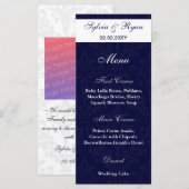 marine en witte foto Trouwmenu's Menu