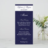 marine en witte foto Trouwmenu's Menu