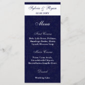 marine en witte foto Trouwmenu's Menu (Voorkant)