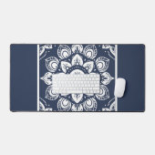 Marine en Witte Mandala Bureaumat (Keyboard & Muis)