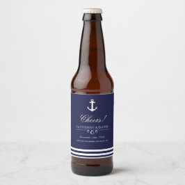 Marine en Witte Nautische Bier Flessenetiketten Bier Etiket