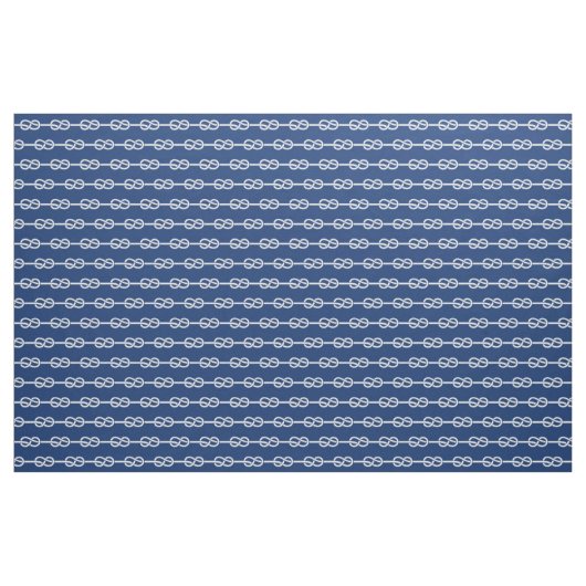 Marine en witte nautische touw patroon stof (Yard (91,4 cm))