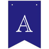 Marine en Witte OpenFace Letters Custom Vlaggetjes (Eerste vlag)