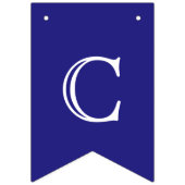 Marine en Witte OpenFace Letters Custom Vlaggetjes (Derde vlag)