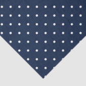 Marine en Witte Polka Dot Tissue Papier (Detail)