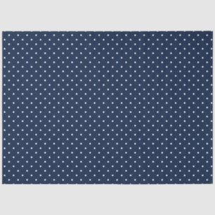 Marine en Witte Polka Dot Tissue Papier