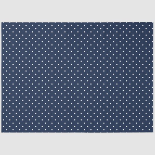 Marine en Witte Polka Dot Tissue Papier (Voorkant)