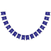 Marine en Witte Script Letters Custom Vlaggetjes (Alle)