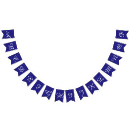 Marine en Witte Script Letters Custom Vlaggetjes