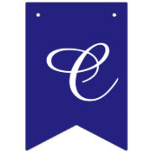 Marine en Witte Script Letters Custom Vlaggetjes (Derde vlag)