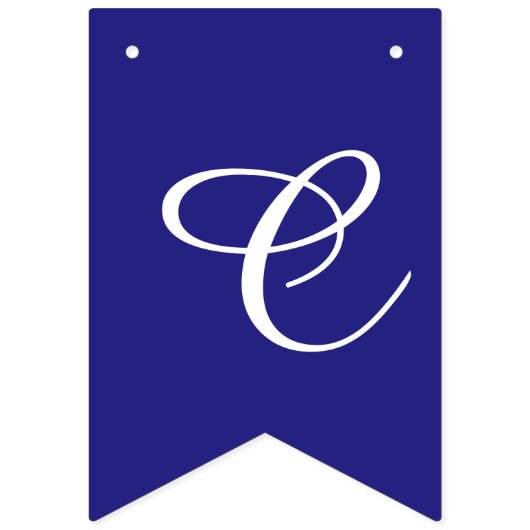 Marine en Witte Script Letters Custom Vlaggetjes (Derde vlag)