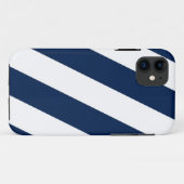 Marine en witte strepen Case-Mate iPhone case (Achterkant (horizontaal))