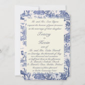 Marine en Witte Toile Kaart (Voorkant)