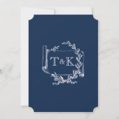 Marine en Witte Toile Kaart (Achterkant)