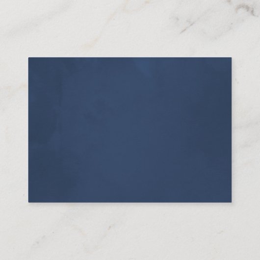 Marine en Witte Waterverf Bruiloft Accommodaties Informatiekaartje (Achterkant)