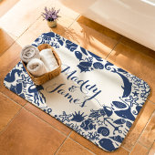 Marine en witte zeedieren koppel hartmonogram badmat