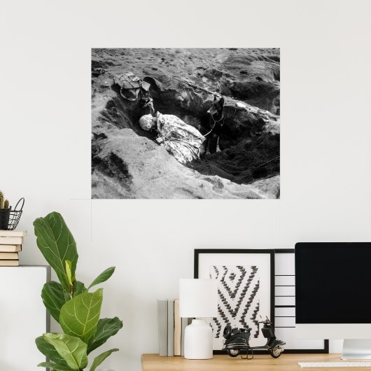 Marine en zijn Dog Poster (Thuiskantoor)