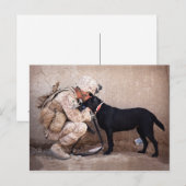 Marine en Zijne hond Briefkaart (Voorkant / Achterkant)