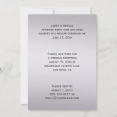 Marine en zilveren kronkels na huwelijksfeest kaart (Achterkant)