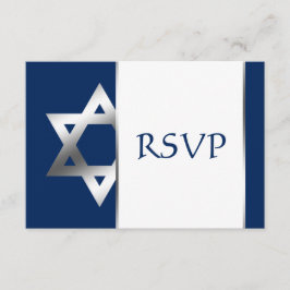 Marine en Zilveren Ster van David Bar Mitzvah RSVP Kaartje