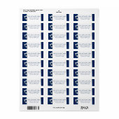 Marine en Zilveren Ster van David Retouradres Etiket (Full Sheet)