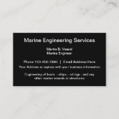 Marine Engineering Services Black Core-ontwerp Visitekaartje (Voorkant)