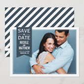 Marine etikettering moderne foto save the date-aan date (Voorkant / Achterkant)