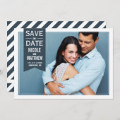 Marine etikettering moderne foto save the date-aan save the date (Voorkant / Achterkant)