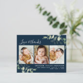 Marine Eucalyptus Foto Baby Dank Je Bericht Briefkaart (Staand voorkant)