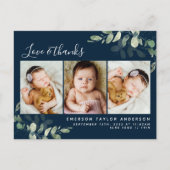 Marine Eucalyptus Foto Baby Dank Je Bericht Briefkaart (Voorkant)