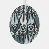 Marine Flowers:  Abstract. Glas Ornament (Voorkant Rechts)