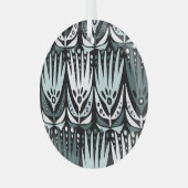 Marine Flowers:  Abstract. Glas Ornament (Voorkant links)