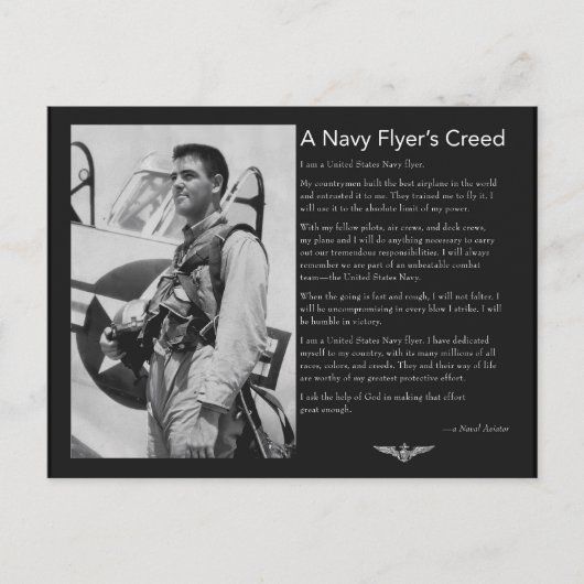 Marine Flyer's Creed Briefkaart (Voorkant)