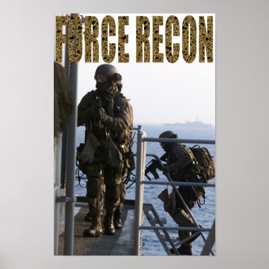 Marine Force Recon Poster (Voorkant)