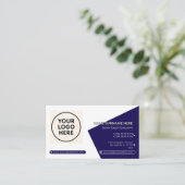 Marine formele QR-code Professional Corporate Mode Visitekaartje (Staand voorkant)