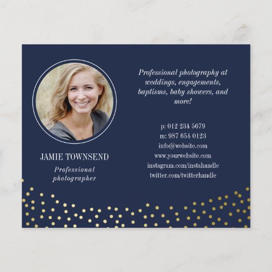 Marine fotocollage professionele fotograaf flyer (Achterkant)