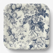Marine Frans Toile Paper Borden Papieren Bordje (Voorkant)
