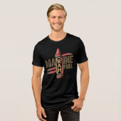 Marine Fuel RAH! Grappig Militair Humor T-shirt (Voorkant volledig)