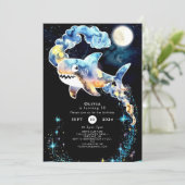 Marine Fun Blue Shark Verjaardag Kaart (Staand voorkant)