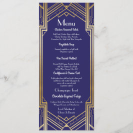 Marine Gatsby Menu Trouwreceptie 1920 Art Deco Kaart