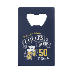 Marine Geel Cheers En Biertjes Verjaardag Alle Lee Creditkaart Flessenopener