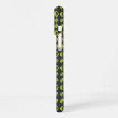 Marine Geel Doodle Diamant Patroon Aangepaste Mono iPhone Hoesje (Linkerkant)