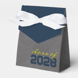 Marine & Gele Schoolbord Diploma Cadeau dozen Bedankdoosjes