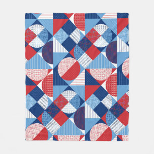 Marine geometric: zomer naadloos patroon. fleece deken