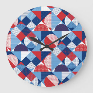 Marine geometric: zomer naadloos patroon. grote klok