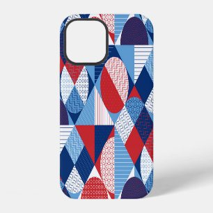 Marine geometric: zomer naadloos patroon. iPhone 12 hoesje