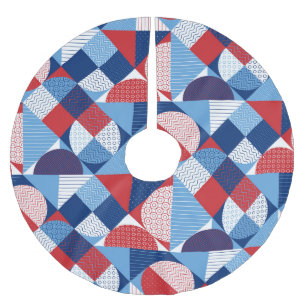 Marine geometric: zomer naadloos patroon. kerstboom rok