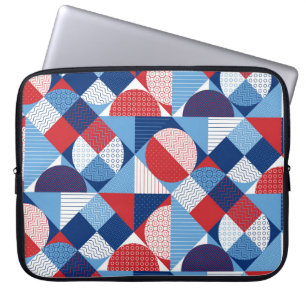 Marine geometric: zomer naadloos patroon. laptop sleeve