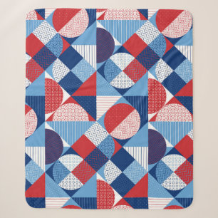 Marine geometric: zomer naadloos patroon. sherpa deken