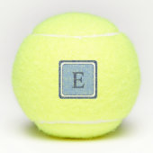 Marine Geometrisch Chevron Monogram Ontwerp Tennisballen (Voorkant)